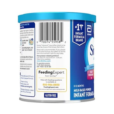 Similac Advance Infant Formula With Iron Milk Based Powder Optigro 0 12