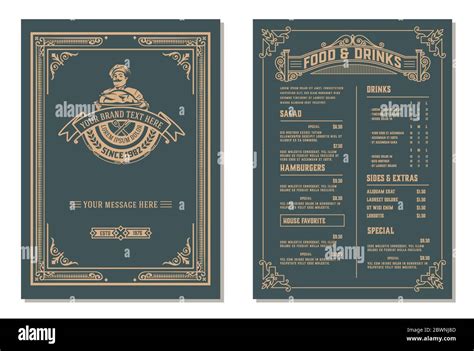 retro menu design