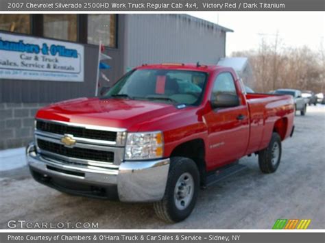 Victory Red 2007 Chevrolet Silverado 2500hd Work Truck Regular Cab