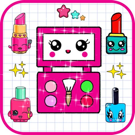 How To Draw A Cute Makeup Set - Brushes, Lipstick - App on Amazon Appstore