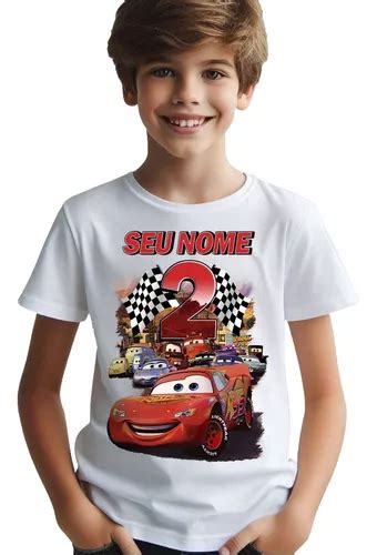 Camiseta Carros Relâmpago Mcqueen Infantil Personalizada MercadoLivre