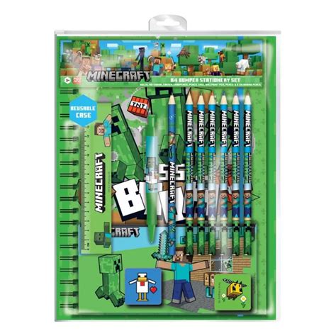 Minecraft 12 Piece Stationery Set A4 Bumper Pyramid International