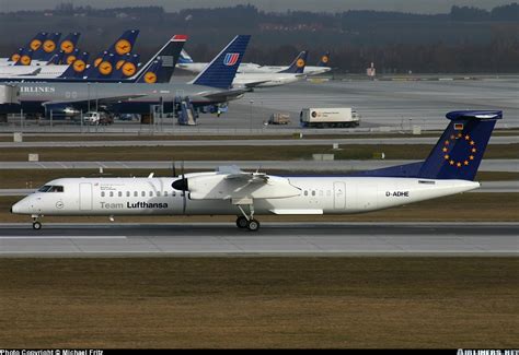 Bombardier Dhc 8 402 Q400 Team Lufthansa Augsburg Airways Aviation Photo 0512062