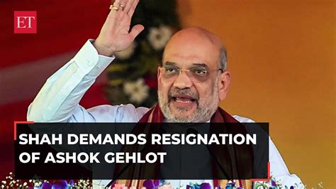 Rajasthan Polls 2023 Amit Shah Demands Resignation Of Rajasthan CM