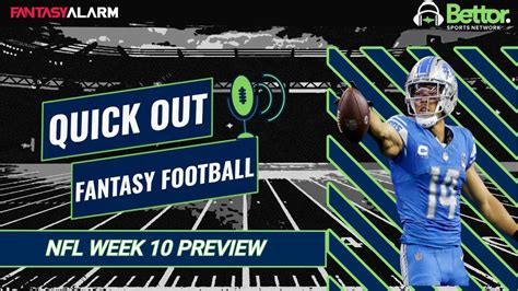 Nfl Week Fantasy Football Advice Nfl Odds Quick Out Fantasy