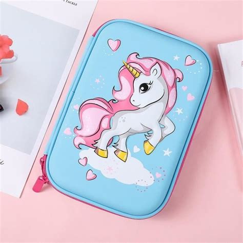 Trousse Scolaire Bo Te Crayons Licorne Grande Capacit Trousse