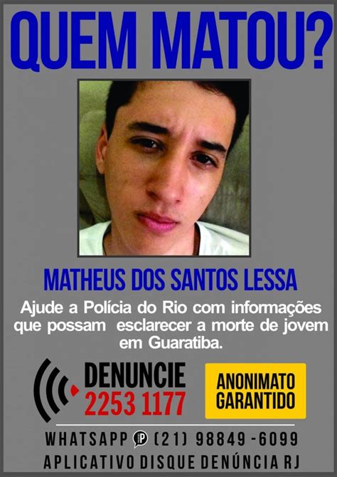 Portal Pede Informações Sobre Envolvidos Em Morte De Jovem Em Guaratiba