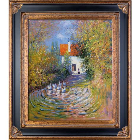 Vault W Artwork Geese In The Creek By Claude Monet Picture Frame