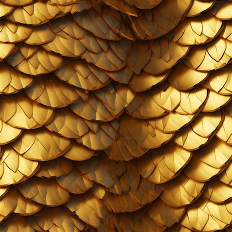 Premium Photo A Close Up Of A Golden Dragon Scale Pattern On A Wall