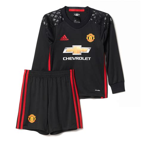 Adidas Manchester United 201617 Kids Junior Mini Home Goalkeeper Kit