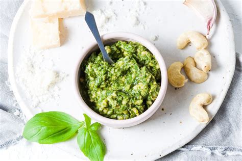 Basil Cashew Pesto 5 Ingredients Mrs Joness Kitchen