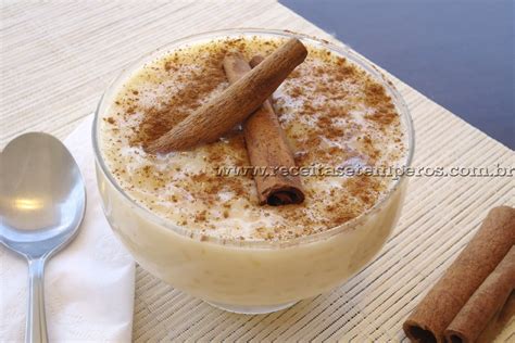 Receita de Arroz Doce cremoso - Receitas e Temperos