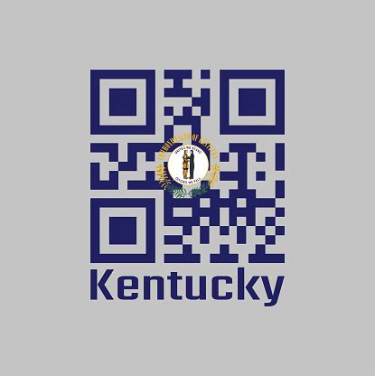 Qr Code Set The Color Of Kentucky Flag The States Of America Stock