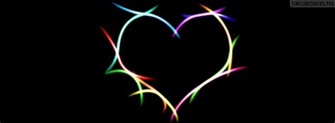 Colourful Love Heart Facebook Cover Photo