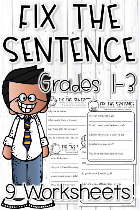 Fix The Sentence Worksheets Activities Kindergarten And First And Second Grade Sentence