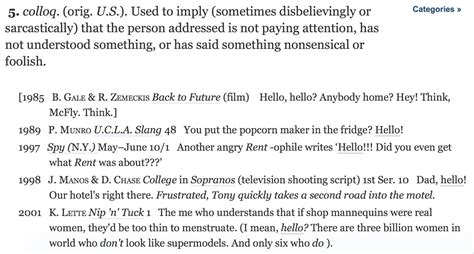 Althouse: The sarcastic meaning of "Hello" is traced to "Back to the Future": "Hello, hello ...