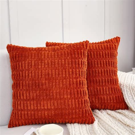 Amazon Mernette Pack Of Corduroy Soft Decorative Throw Pillow