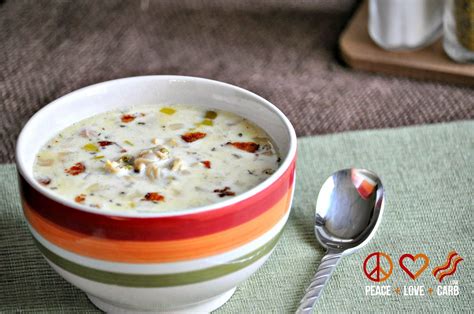 Slow Cooker Low Carb Clam Chowder With Bacon Keto Recipe Low Carb