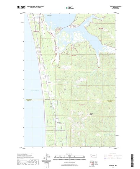 Grayland Washington US Topo Map – MyTopo Map Store