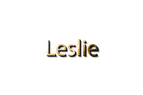 Leslie Name D Png