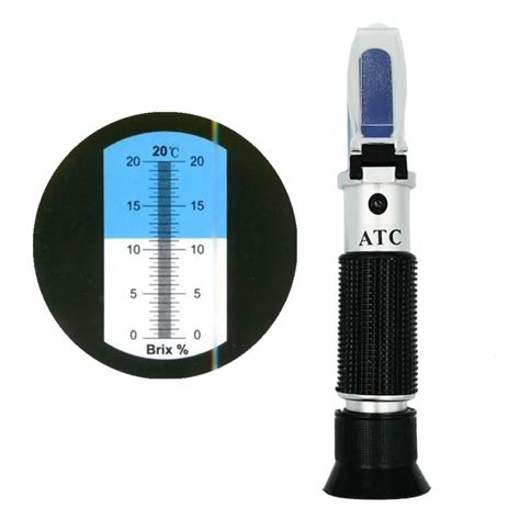 Hand Held Refractometer Brix Tester With Atc For Sugar Water Content