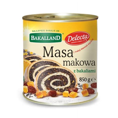 Masa Makowa Z Bakaliami BAKALLAND 850 G ERLI Pl