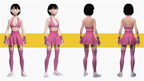 3D Model Naked Girl Asian Woman RealTime Japanese Korean Female 3D VR