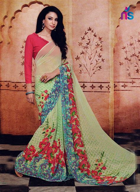 NS11216 Multicolor And DarkPink Daily Wear Printed Cotton Saree