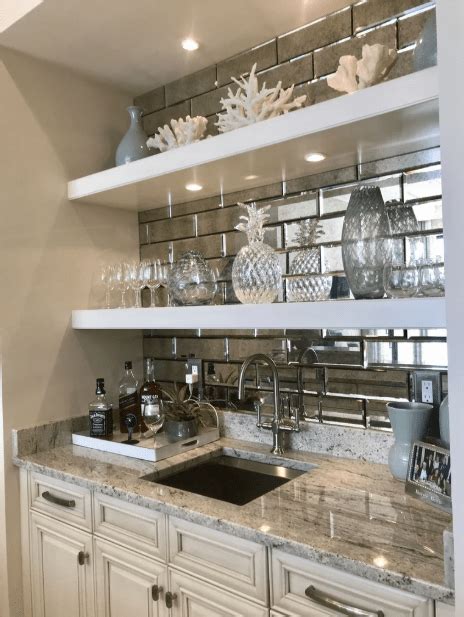 Kitchen Backsplash Design Ideas Bright And Spacious With Mirrored Tile