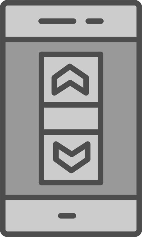 Scroll Bar Line Filled Greyscale Icon Design 43733393 Vector Art At