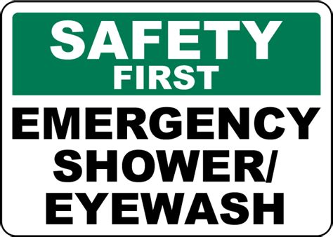 Emergency Shower And Eye Wash Sign Get 10 Off Now