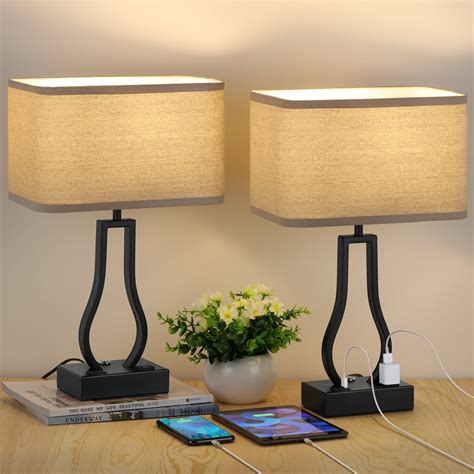 Touch Control Table Lamps Set Of 2 3 Way Dimmable Bedside Nightstand