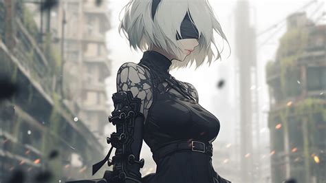 Nier: Automata 2B Desktop Wallpaper - Nier Automata Wallpaper 4K