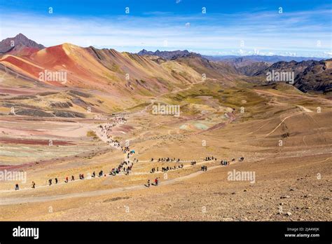 Vinicunca Cusco Region Peru Montana De Siete Colores Or Rainbow