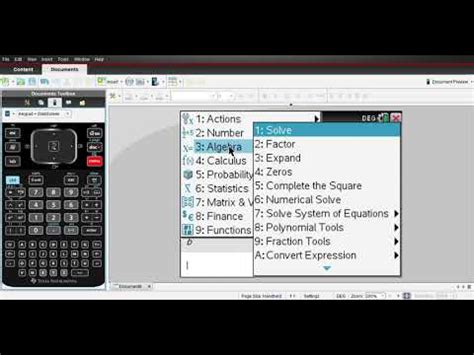 General Introduction To Using The Ti Nspire Calculator Simple Solving