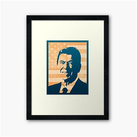 Ronald Reagan Framed Art Print For Sale By Morningdance Redbubble