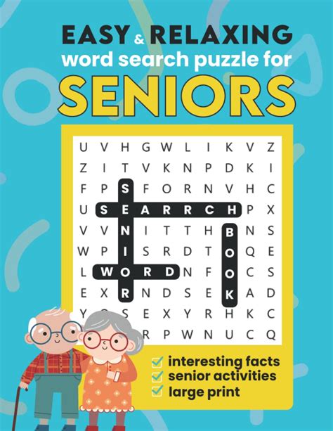 Relaxing And Easy Word Search Puzzle For Seniors And Elderly People