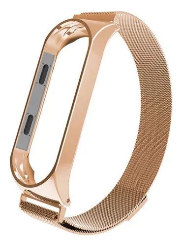 Pulseira Milanese Mi Band 3 Mi Band 4 Aço Inox Dourada MercadoLivre