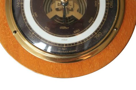 Maritime BAROMETER Wood Brass Atmospheric Pressure Etsy