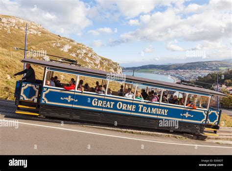 Wales Llandudno Great Orme Tram Stock Photo Alamy