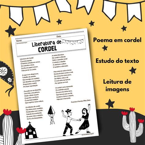 Atividade Sobre Cordel 7 Ano - Atividades Sobre Cordel 7 Ano - BRAINCP