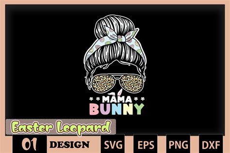 Mama Bunny EAster Leopard Graphic By Skinite Creative Fabrica