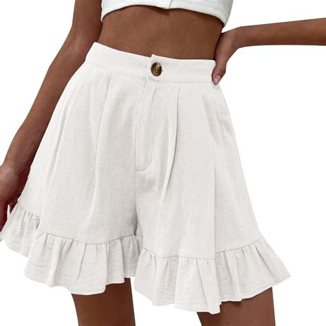 Wilucolt Womens Shorts Womens Summer Loose Fitting Wide Leg Shorts