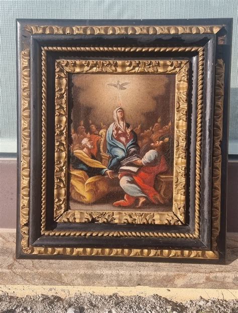 Pentecost Oil On Canvas Early 18th Century Religious Paintings