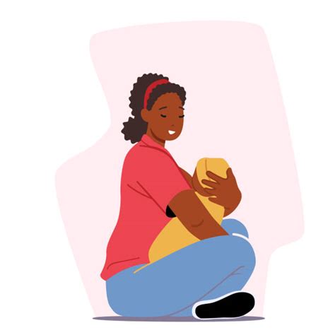 Ethnic Mom Breastfeeding Illustrations Royalty Free Vector Graphics