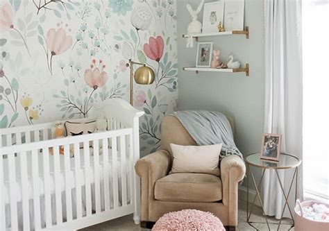 Floral Wallpaper Nursery | Bandulan Wall