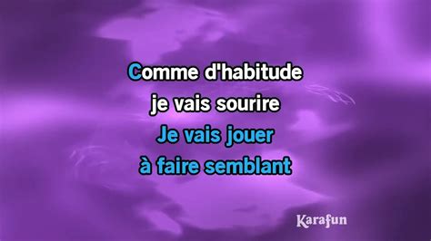 Comme D Habitude Claude Fran Ois Karaoke Version Karafun Vid O