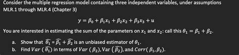 Solved Consider the multiple regression model containing | Chegg.com