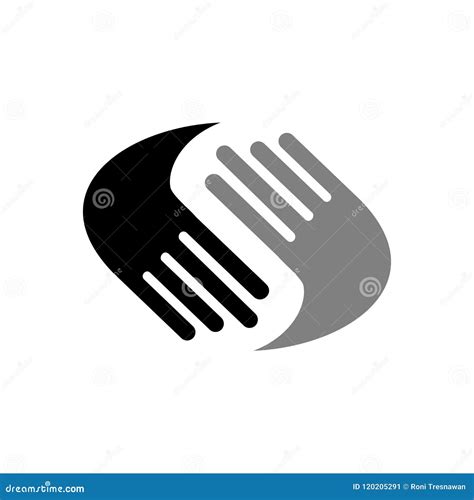 Helping Hands Symbol Design Stock Vector - Illustration of caring, care ...