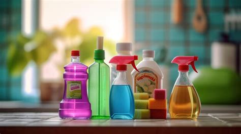 Premium AI Image | household cleaning products